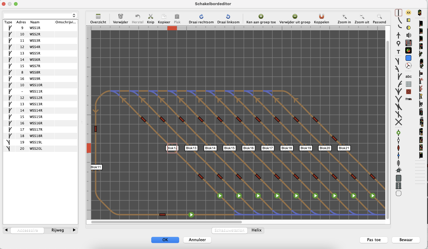 Het schaduwstation in iTrain
