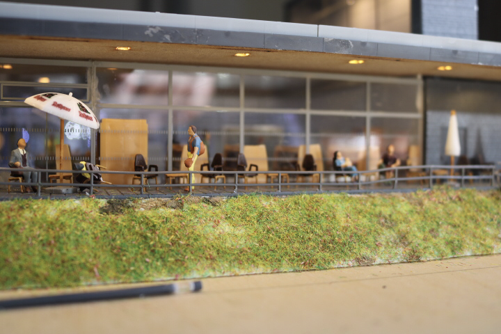 Het restaurantterras